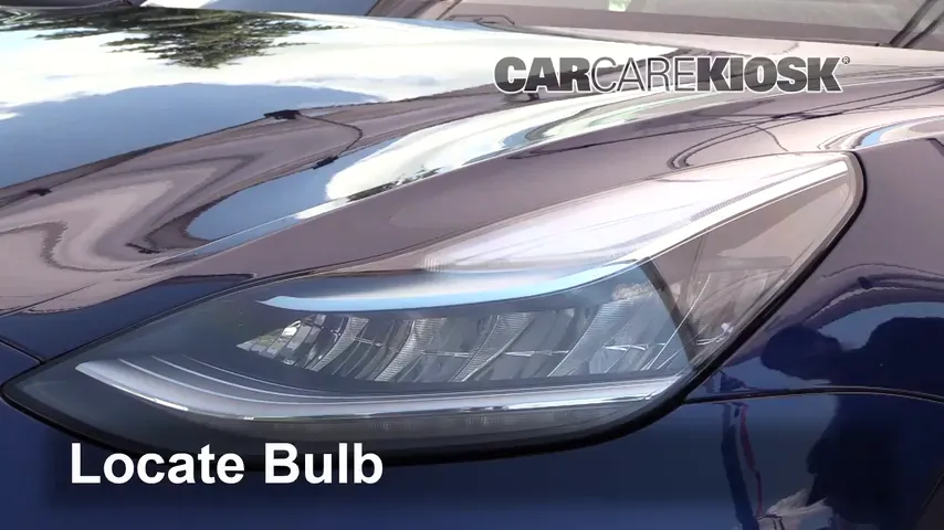 2018 Tesla 3 Electric Éclairage Feu clignotant avant (remplacer l'ampoule)